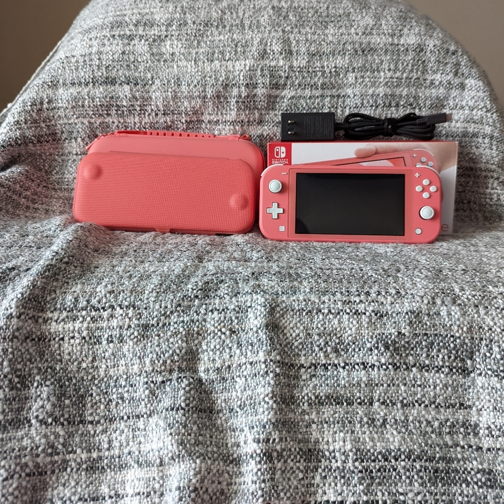 Nintendo Switch Lite in Coral w/Accessories